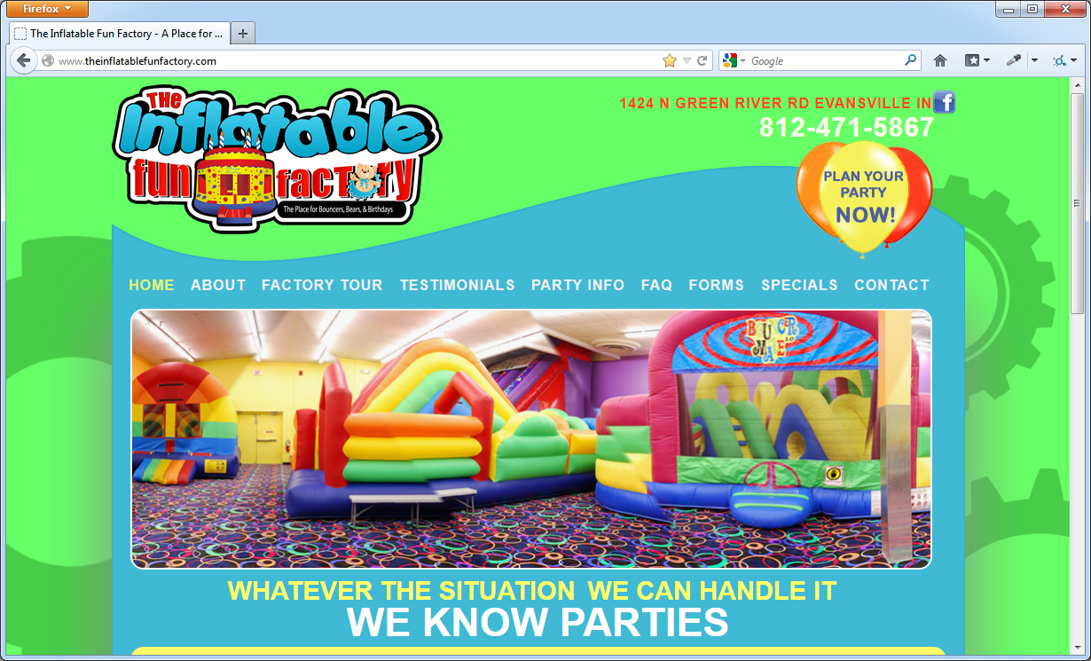 Inflatable fun factory evansville in